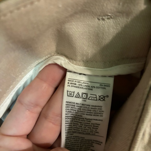 Banana Republic linen trousers with belt - Picture 2 of 4